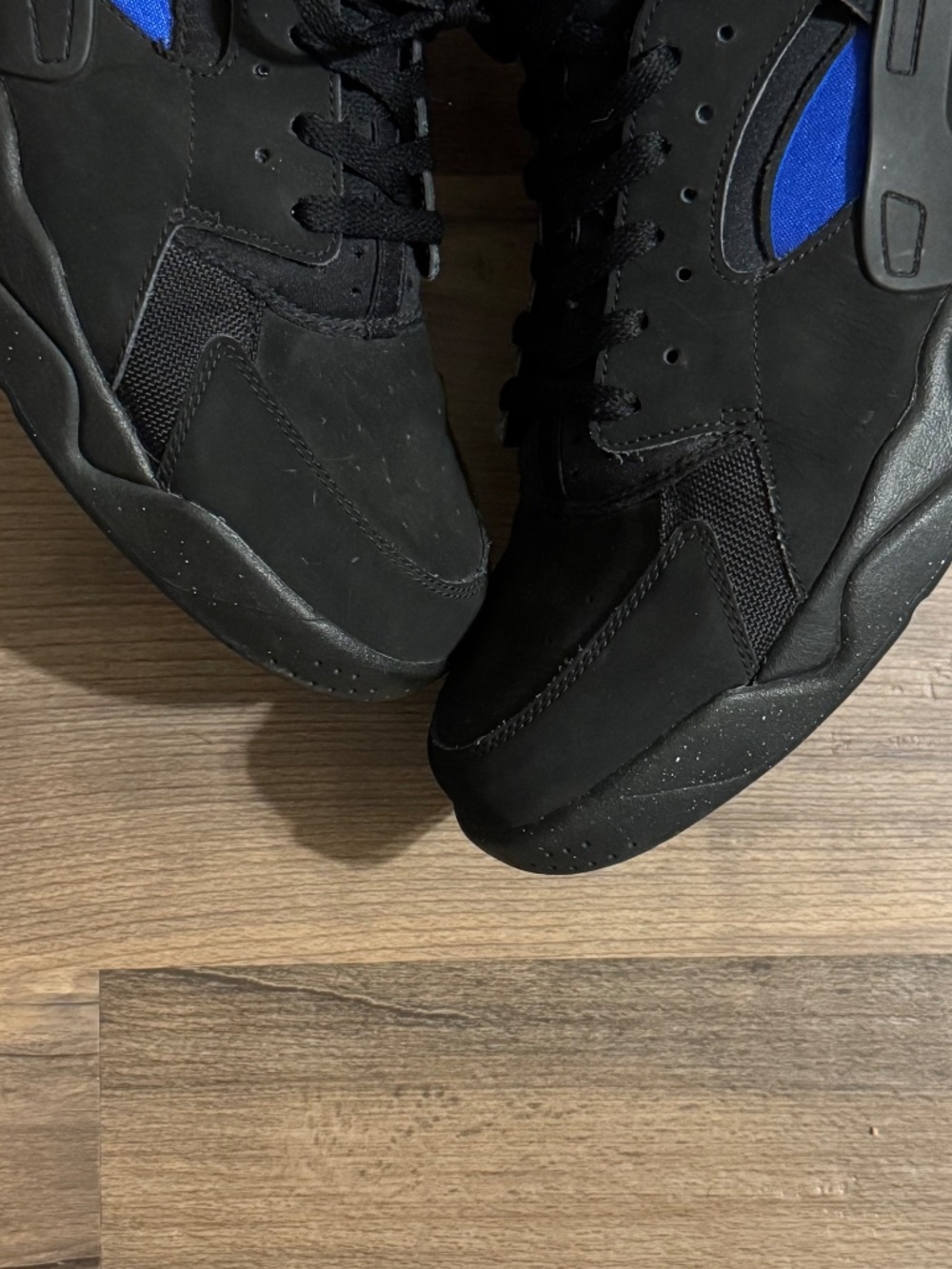 Nike Air Flight Huarache PRM QS 2014 OG Size 11.5 Black Lyon Blue 705005 002 OG - Picture 3 of 9